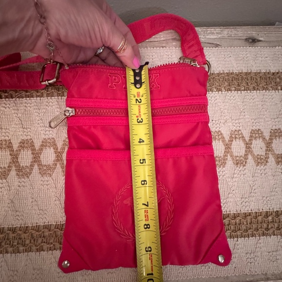 PINK Victoria's Secret Hot pink satin Crossbody Bag! Perfect condition! - Picture 6 of 8